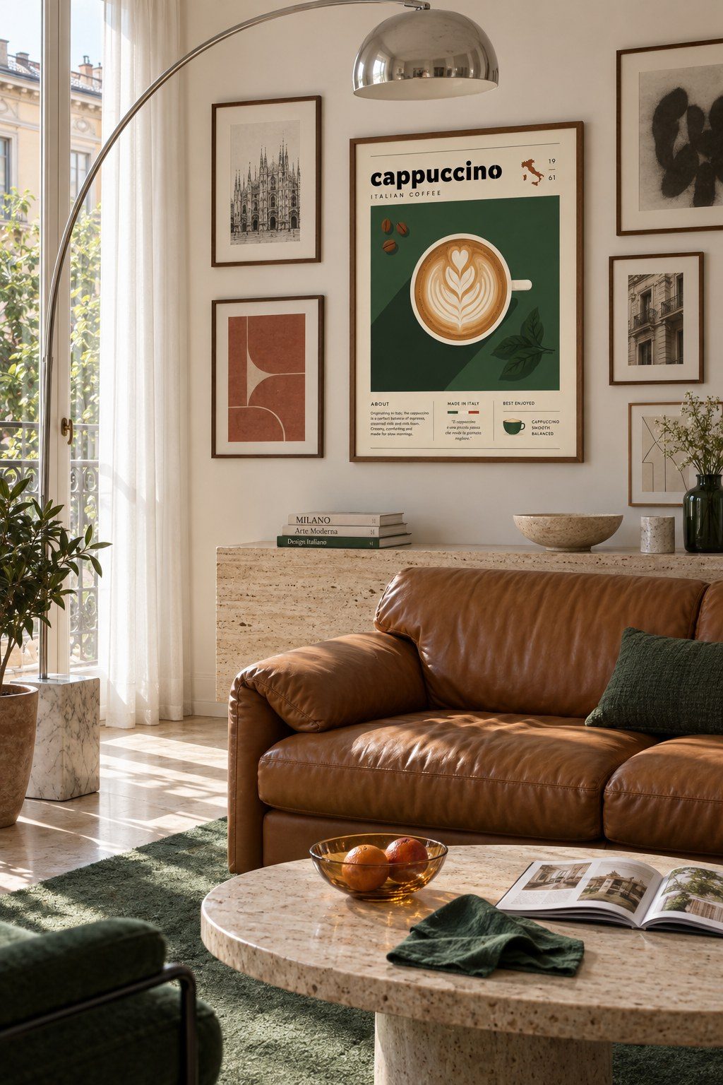 Italian Cappuccino Ritual, styled interior