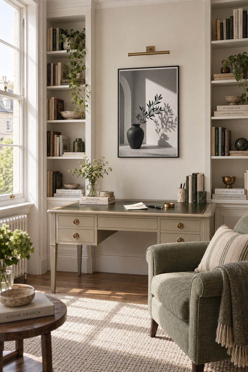 Olive Branch in Monochrome, styled interior