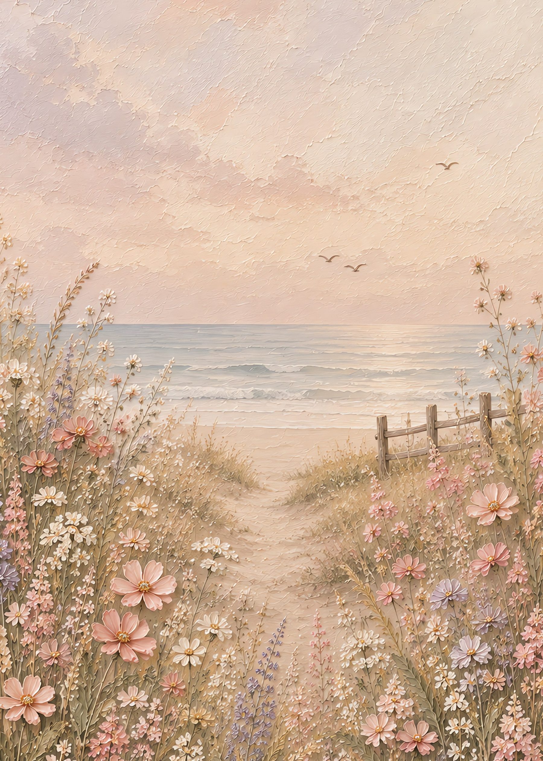 path to the sea, flat artwork