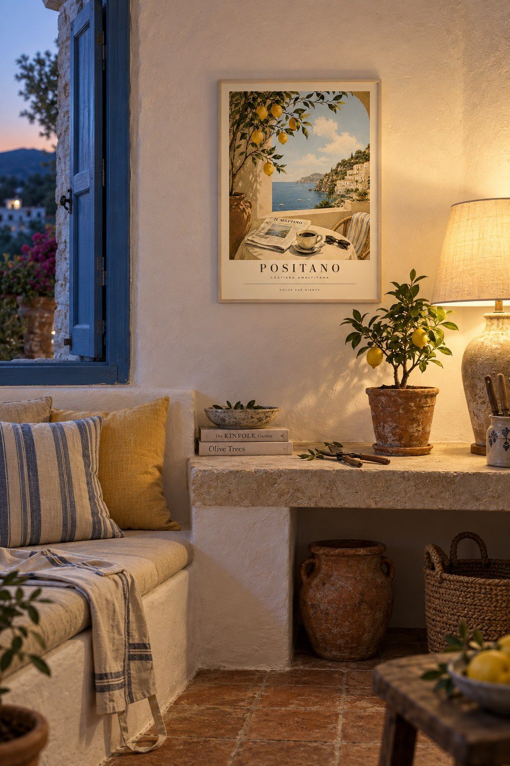 Positano Morning Terrace, styled interior