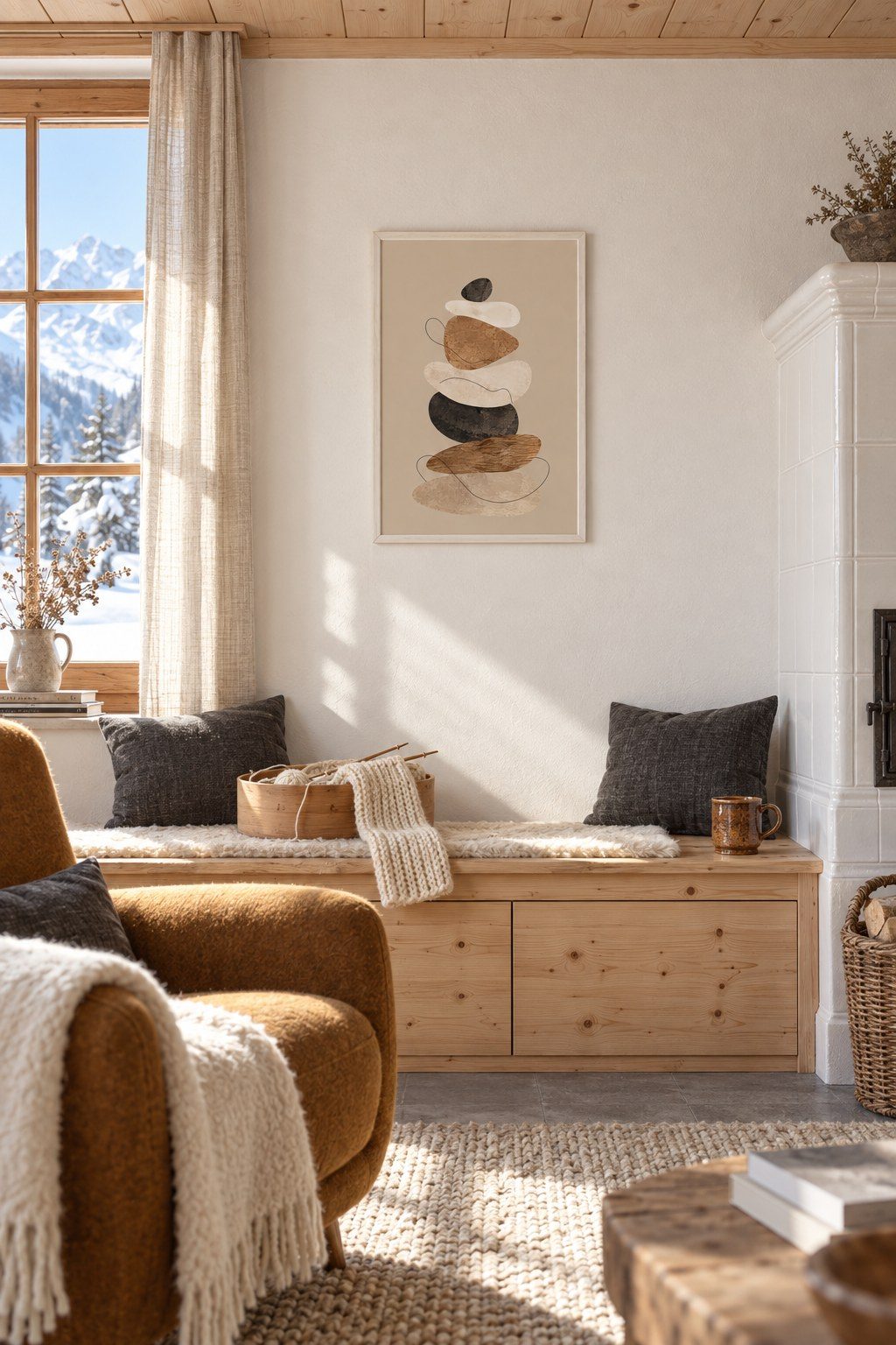 Quiet Balance Study, styled interior