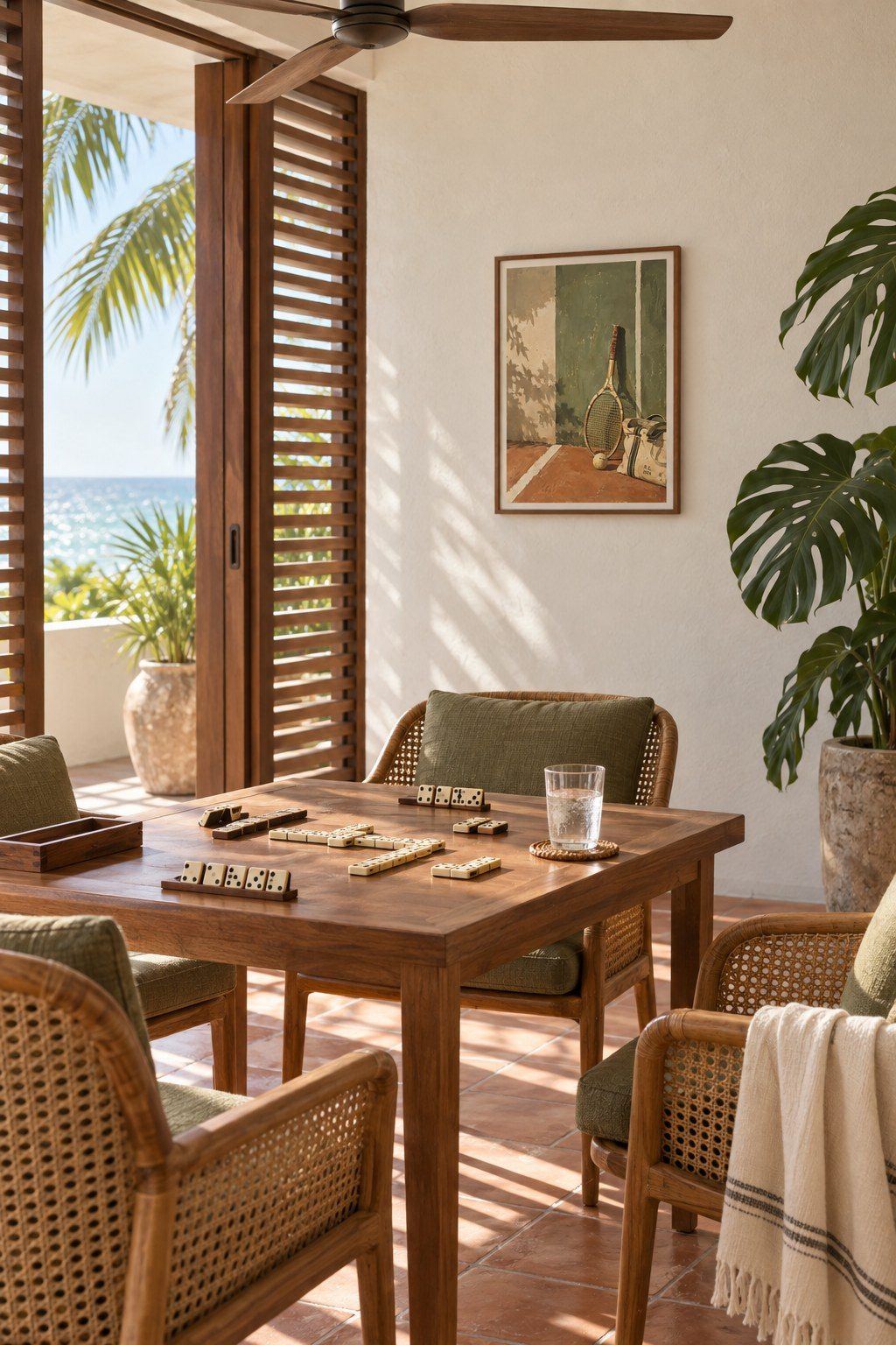 Quiet Court Afternoon, styled interior