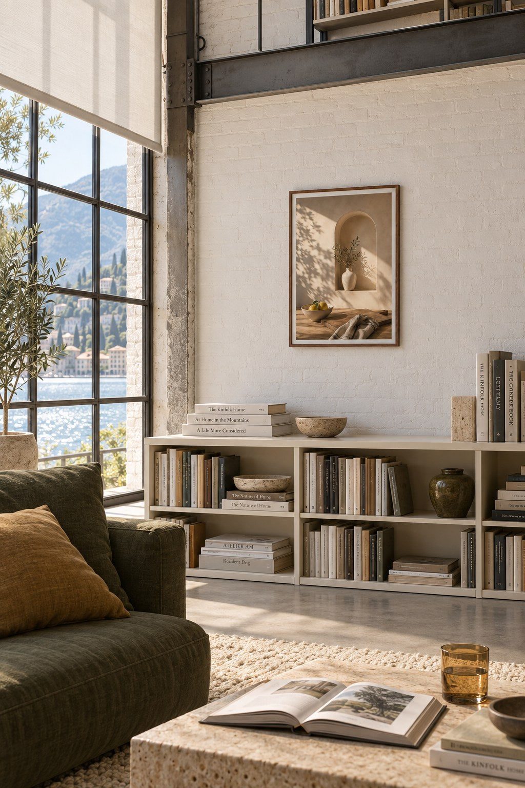 Sunlit Olive Niche, styled interior