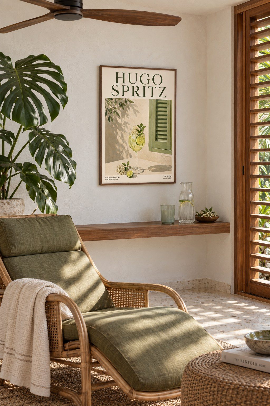 Sunlit Spritz Hour, styled interior
