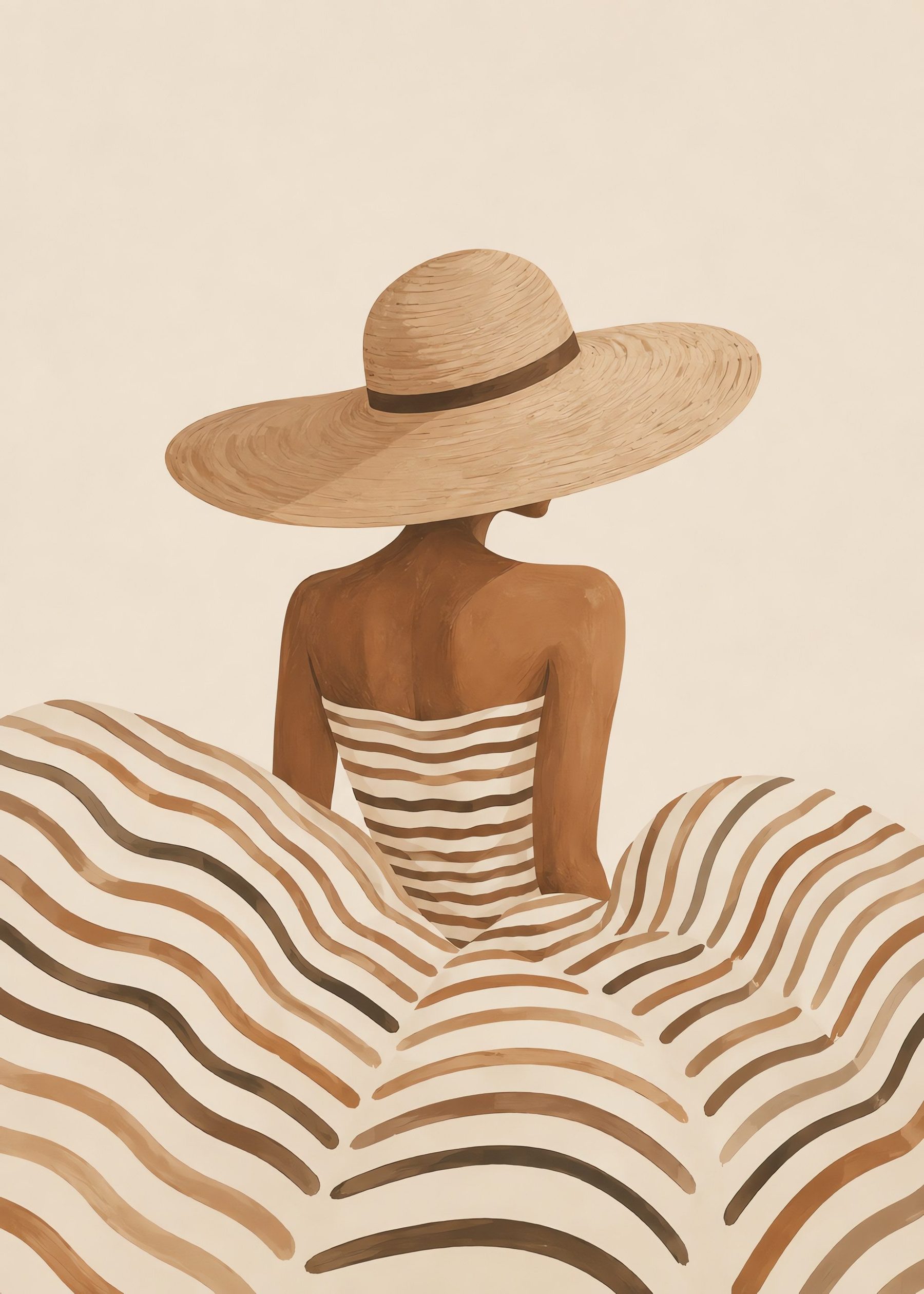 Sunlit Summer Recline, flat artwork