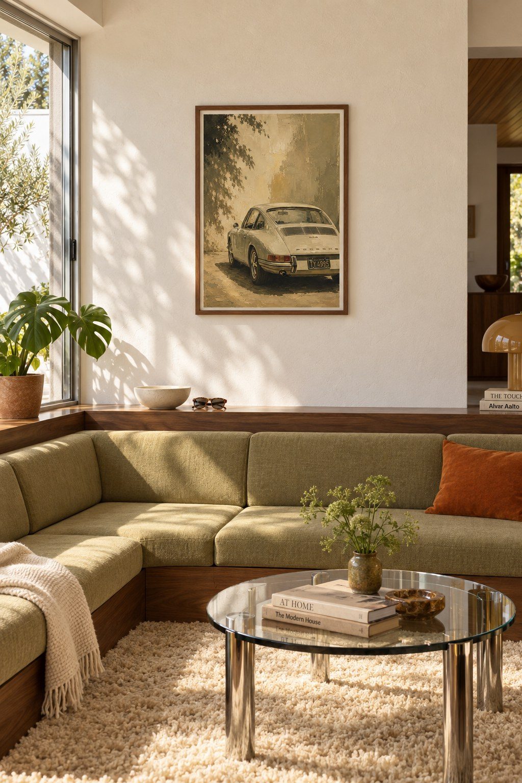 Sunlit Sunday Drive, styled interior